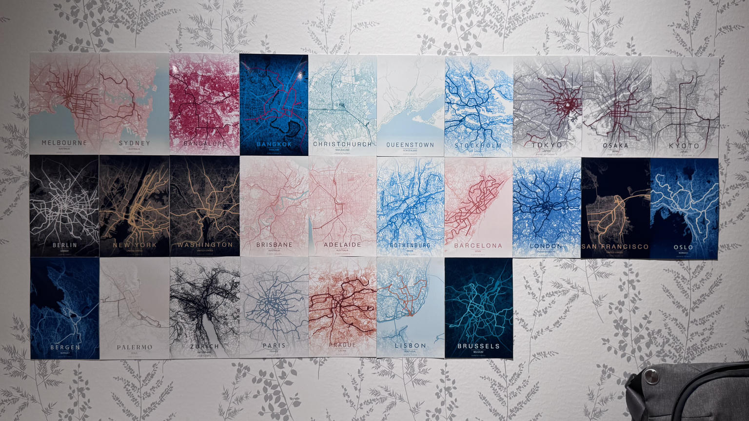 All the posters on the wall